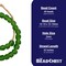 The Bead Chest African Recycled Glass Beads – Handmade in Ghana – Green 14mm Strand for Jewelry Making, Crafts, and Home Decor I Approximately 45 Beads
